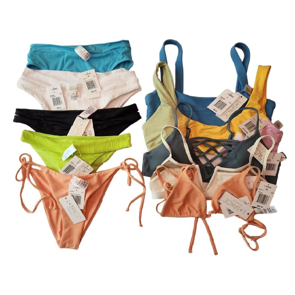 L*Space‎ Swim Womens Separates 10 pieces All NWT retail $1000 Resellers LOT#2